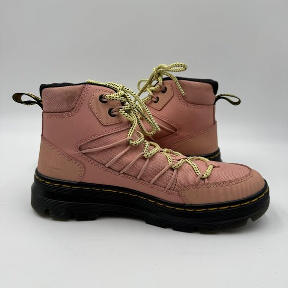 Dr Martens Buwick Boots Womens Size 9 Pink Combat Extra Tough Airwair Lace Up - Picture 11 of 16